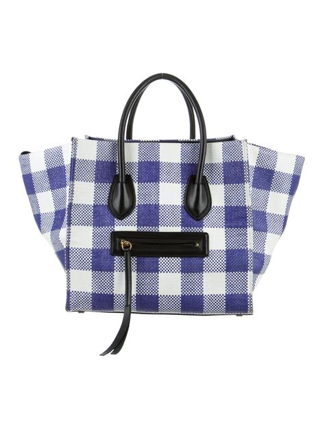 celine gingham bag red|Celine pre owned purses.